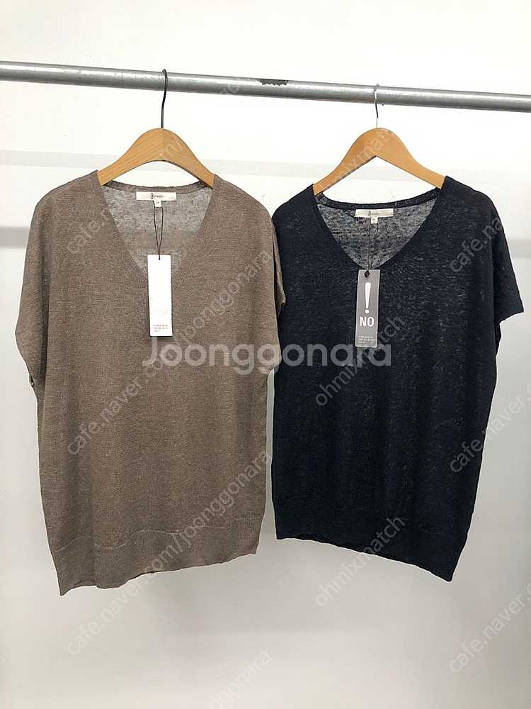 새상품) 지춘희 지스튜디오 린넨100 돌먼 탑 66 2...--0