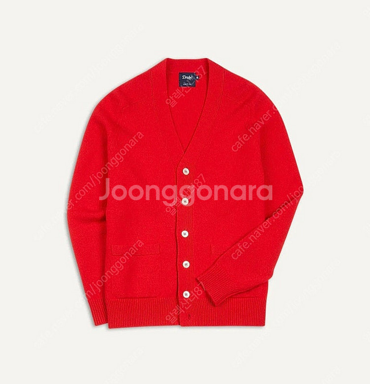 드레익스 Red Lambswool 가디건 L 사이즈 팝...--0