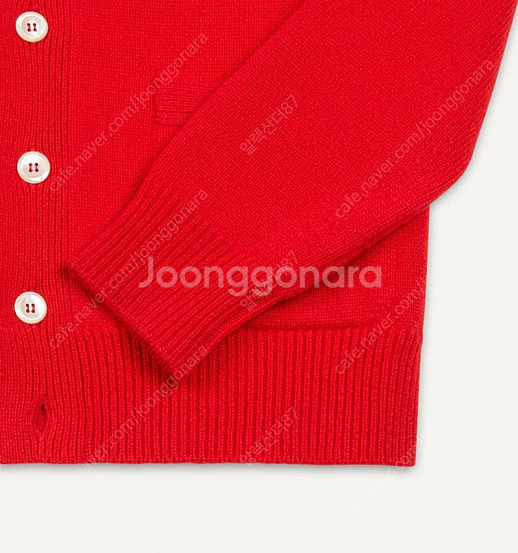 드레익스 Red Lambswool 가디건 L 사이즈 팝...--3