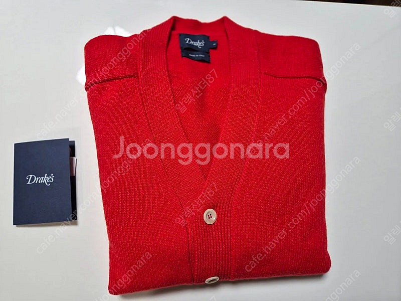 드레익스 Red Lambswool 가디건 L 사이즈 팝...--7