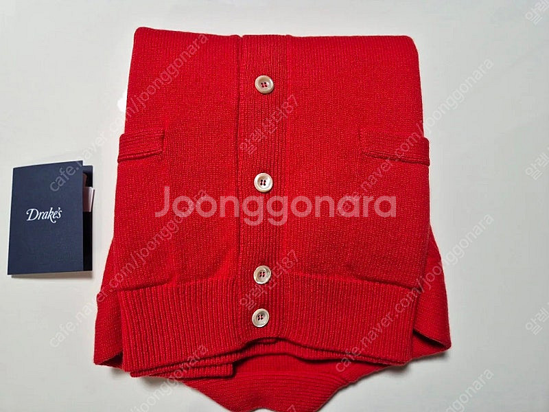 드레익스 Red Lambswool 가디건 L 사이즈 팝...--8