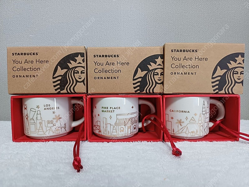 스타벅스 유아히어 홀리데이 레드케이스 오너먼트 59ml 미국 파이크 플레이스 마켓 시애틀 캘리포니아 로스앤젤레스 스... 이미지