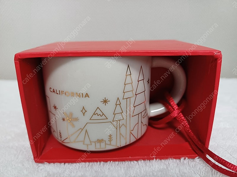 스타벅스 유아히어 홀리데이 레드케이스 오너먼트 59ml 미국 파이크 플레이스 마켓 시애틀 캘리포니아 로스앤젤레스 스... 이미지