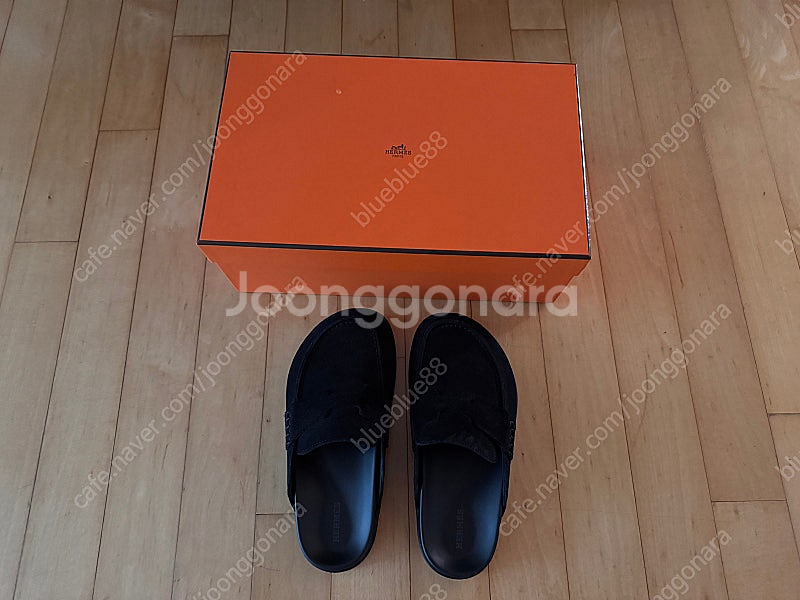 에르메스 고뮬 블랙 스웨이드(사이즈 36)--0