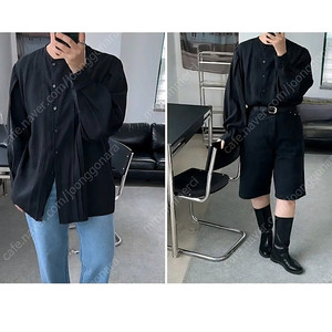 플리츠 노카라 블라우스 - 블랙,프리