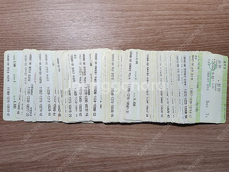 수집용 종이 기차표(승차권)--0