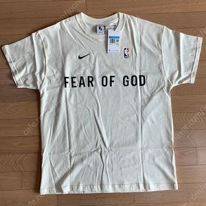 [M] 나이키 랩 x 피어오브갓 피오갓 웜업 반팔 티셔츠 페일 아이보리