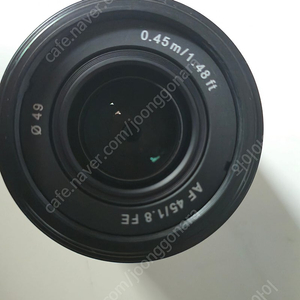 삼양 45mm f1.8 소니용 렌즈 팝니다.