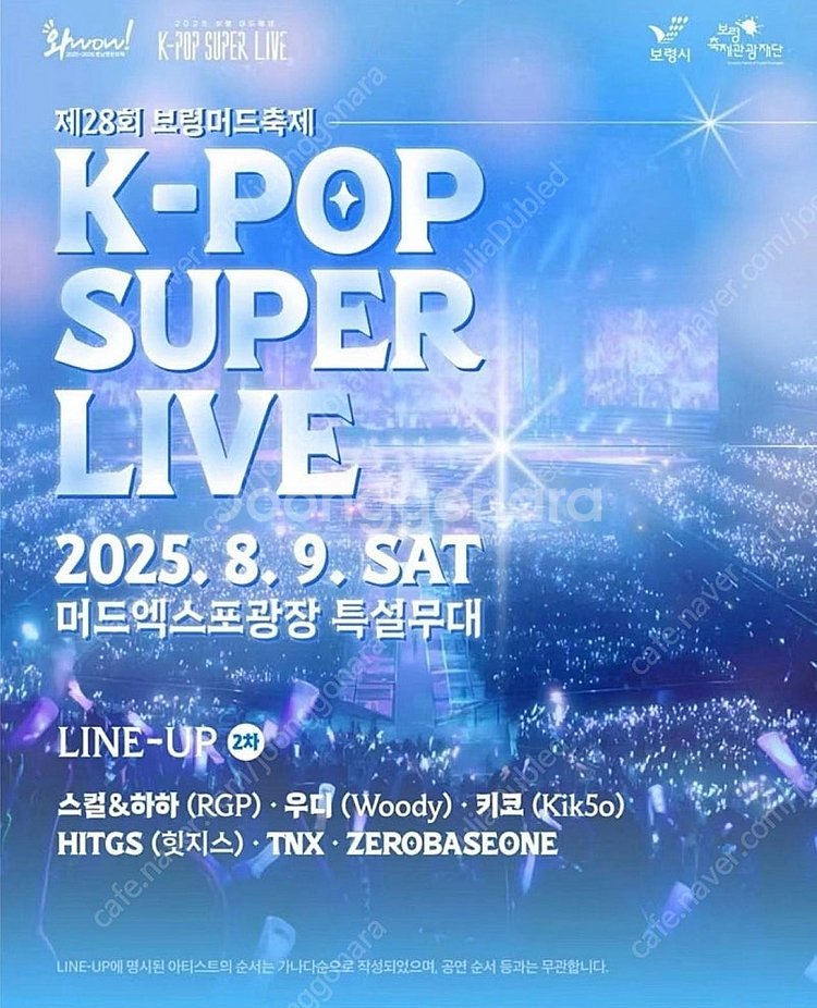 2025 보령 KPOP SUPER LIVE 티켓--1