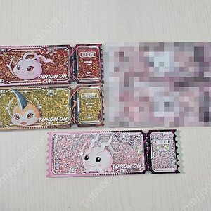 디지몬 아크릴 티켓형 냉장고 자석