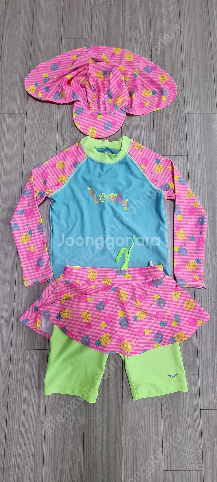 아레나 키즈 여아 래쉬가드 65사이즈 3pcs 110-...--1