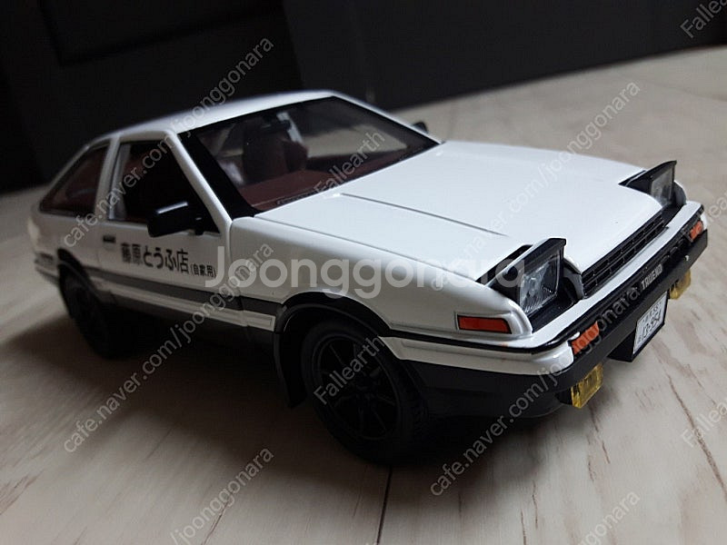 1:24 사이즈 이니셜D 토요타 AE86 화이트 본넷 ...--0