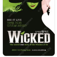 뮤지컬 〈위키드〉 내한 공연(WICKED The Musical) 1층 중앙블럭 판매합니다.