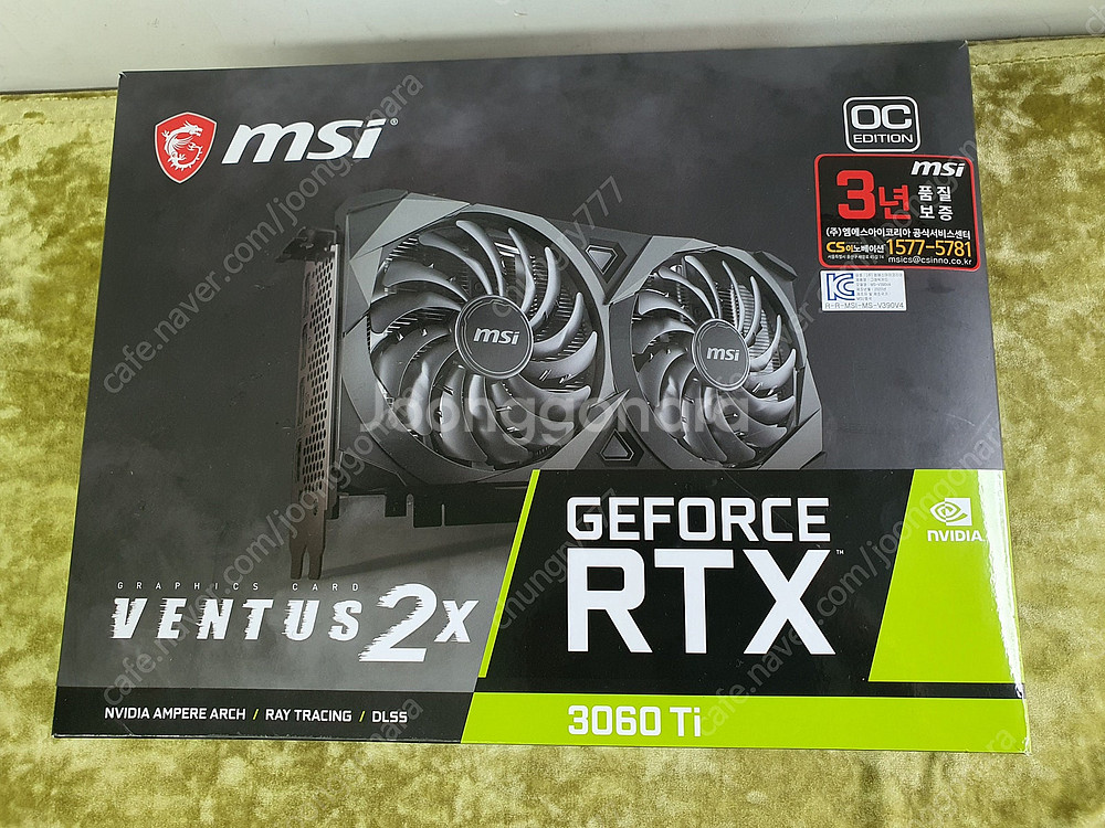 그래픽카드 MSI RTX 3060TI 상태좋아요--4