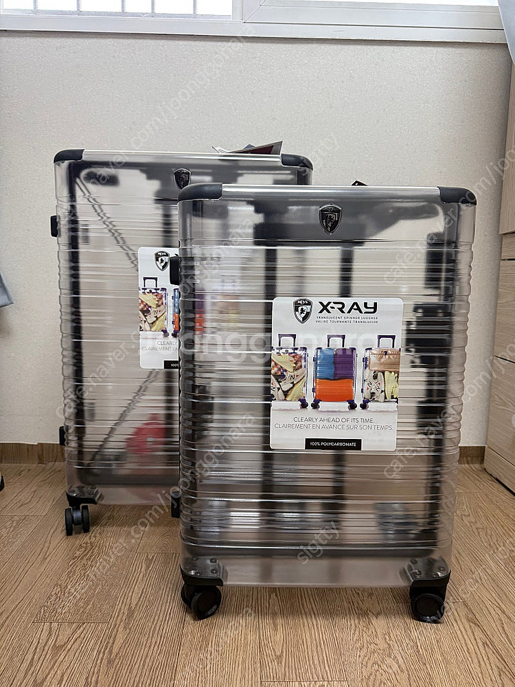 폴리카보네이트 투명캐리어 24/28인치 2개 (새상품)--0