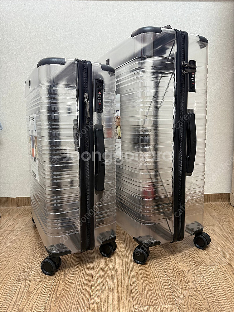 폴리카보네이트 투명캐리어 24/28인치 2개 (새상품)--1