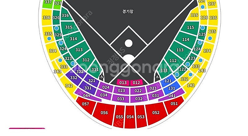 롯데 삼성 8/16 A312블럭 3루 내야필드 4연석 ...--0