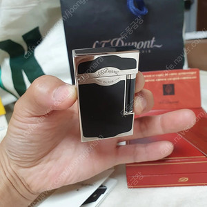 새상품급 듀퐁라이터 라인2 쌍불 ca16787 블랙