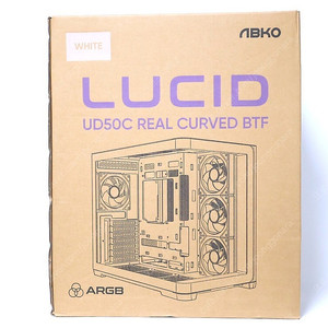 앱코 UD50C 루시드 엠비언트 풀커브드 ARGB BTF 화이트 판매합니다