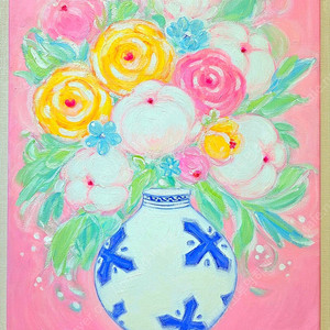 꽃그림 원화 작약 작가 그림