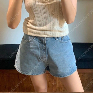 스키니피그 라이 데님 연청 S 새상품