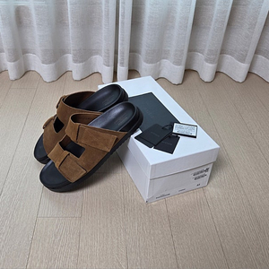 [정품] 시스템옴므 23ss Made In Italy 스웨이드 슬라이드 슬리퍼 42 (270)