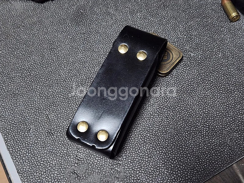 레더맨 가죽 파우치 블랙 스몰 미사용품--3