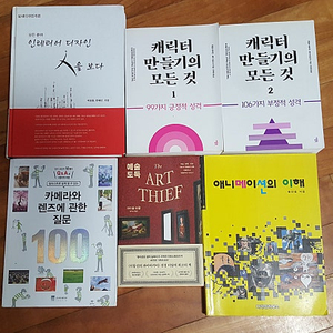 모든 분야 인테리어디자인 人을 보다, 캐릭터 만들기의 모든 것, 카메라와 렌즈에 관한 질문 100, 예술 도둑, 애니메이션의 이해 등 판매합니다.