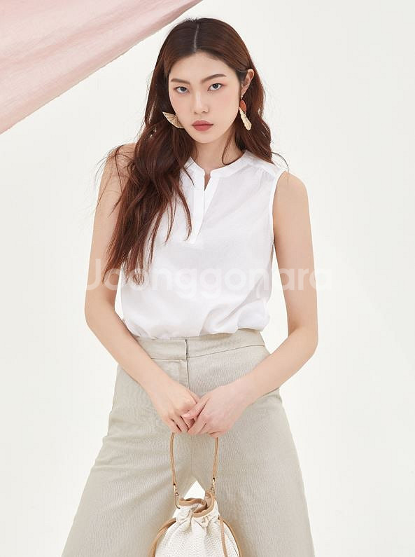 미쏘 나시블라우스, 스트라이프 반팔티--0