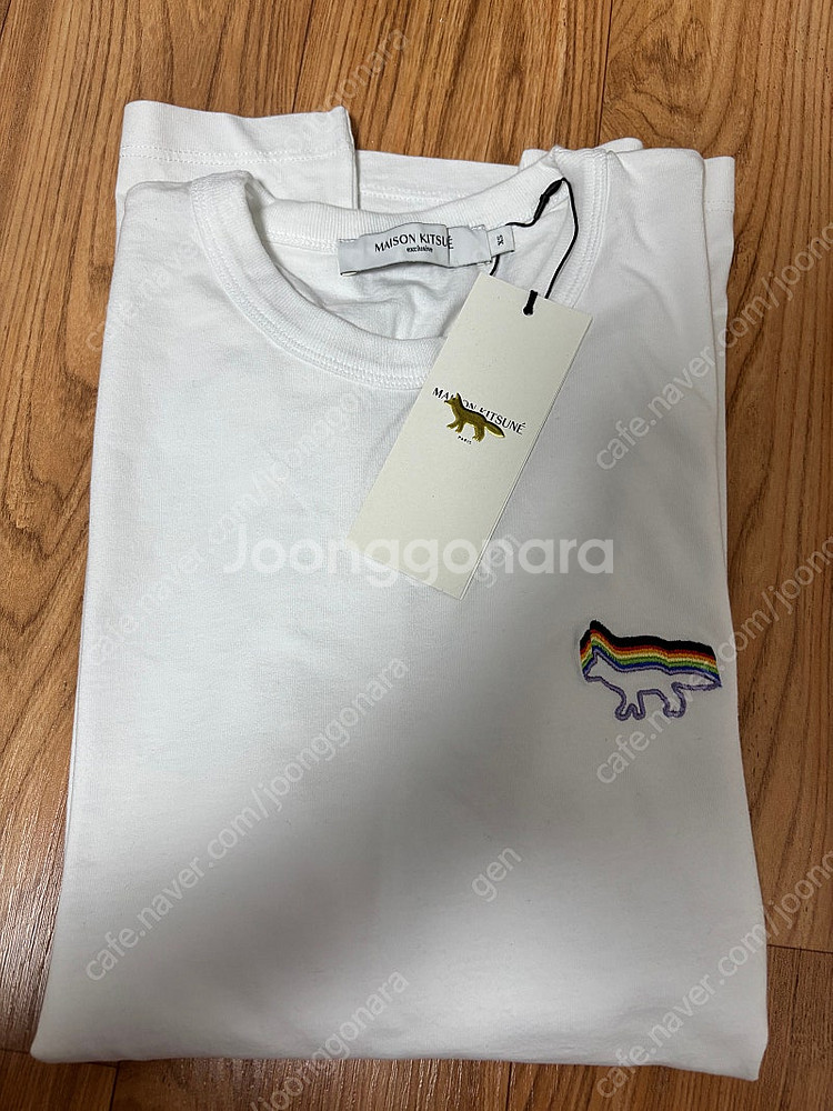 메종키츠네 흰색 반팔 xs 새상품--0