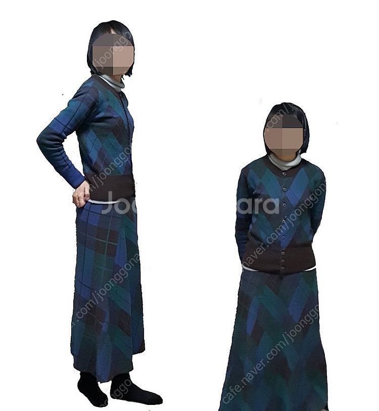 정품 비비안웨스트우드(Vivienne Westwood) 앵글로마니아 니트 가디건+스커트 세트(size : xs)--9