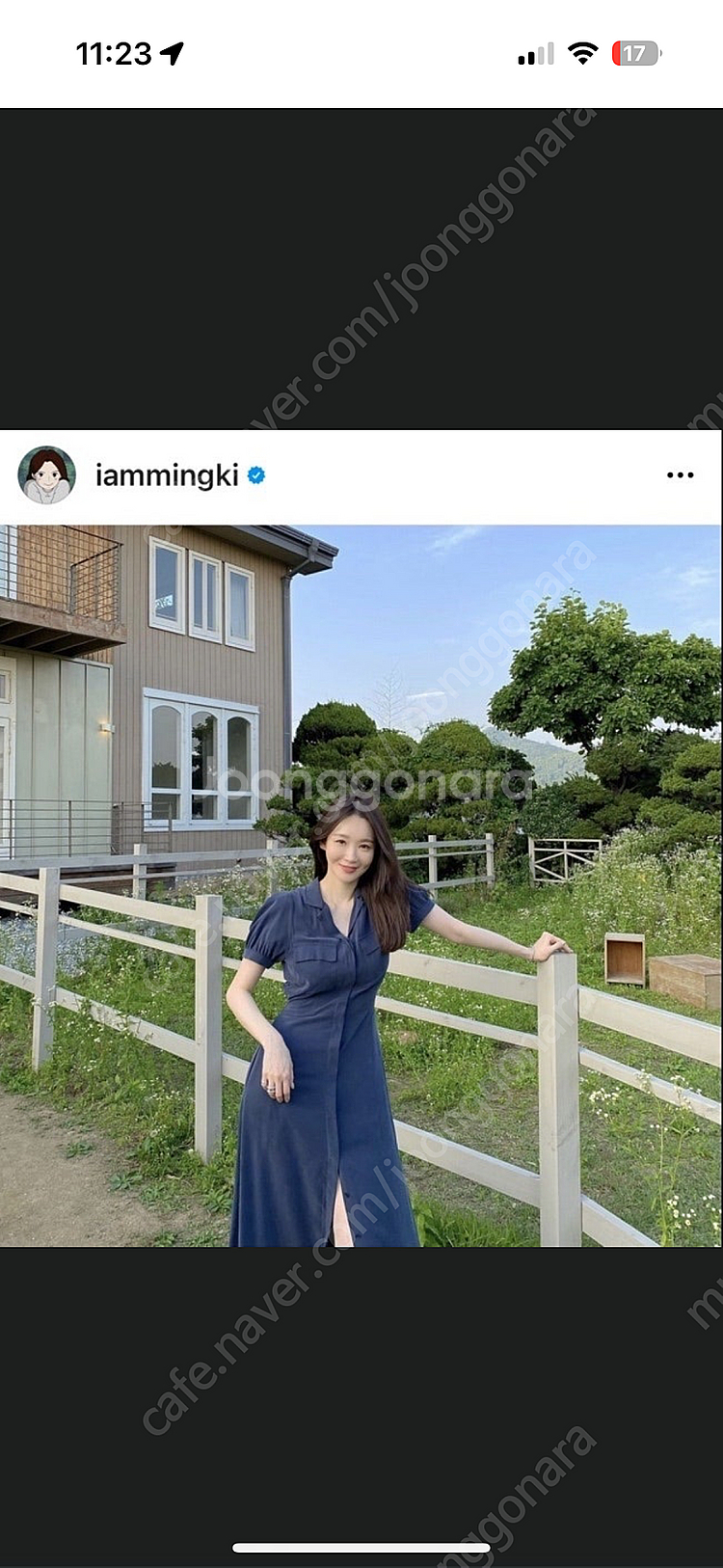 아비에무아 모달 셔츠 드레스 네이비 1/M--3