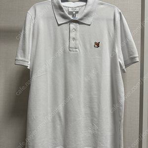 [L]메종키츠네 Men Fox Head Patch Regular Polo - White