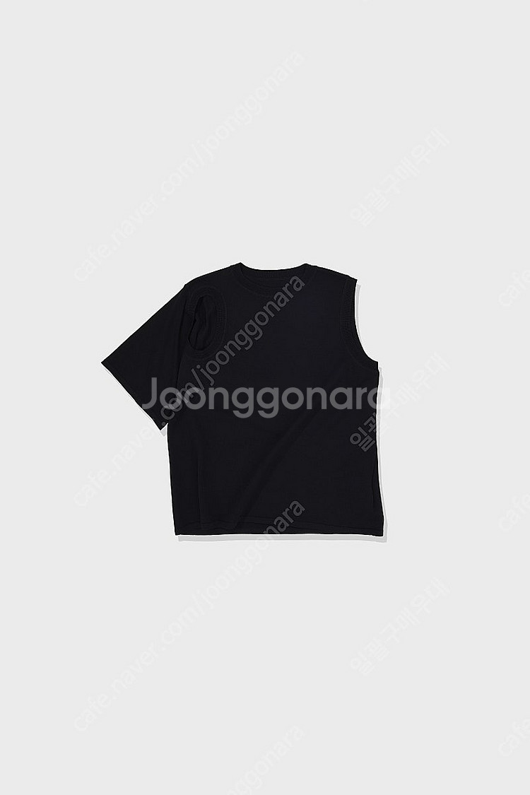 [M] 로우클래식 언발란스 슬리브 니트 블랙--8