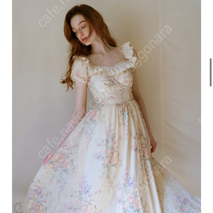 쎄무아듀 원피스 Cest_Vintage floral puff sleeve dress