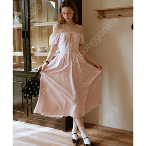쎄무아듀 Cest_Baby pink strap two-way dress