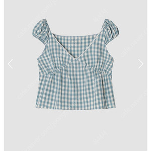 쏘딩키브레드 Sarah Blue check Blouse