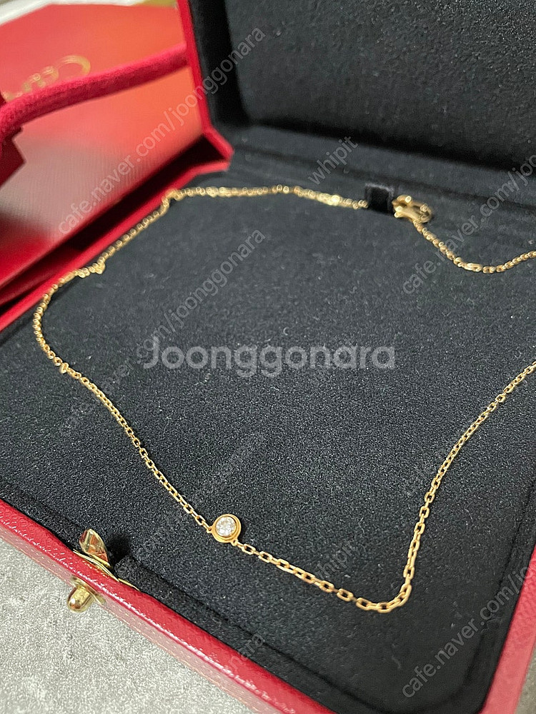 까르띠에 다무르 목걸이 스몰 sm small 옐로우골드...--4
