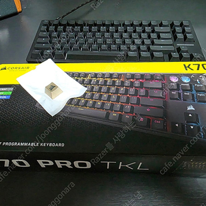 커세어 k70 pro tkl mgx + 골드 키캡