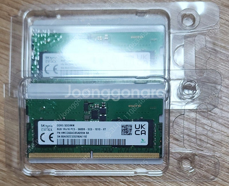 노트북램 DDR5 8GB *2 / 4800 5600--0