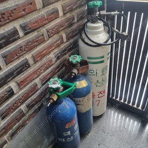 산소가스통 탄산가스통 3개 일괄