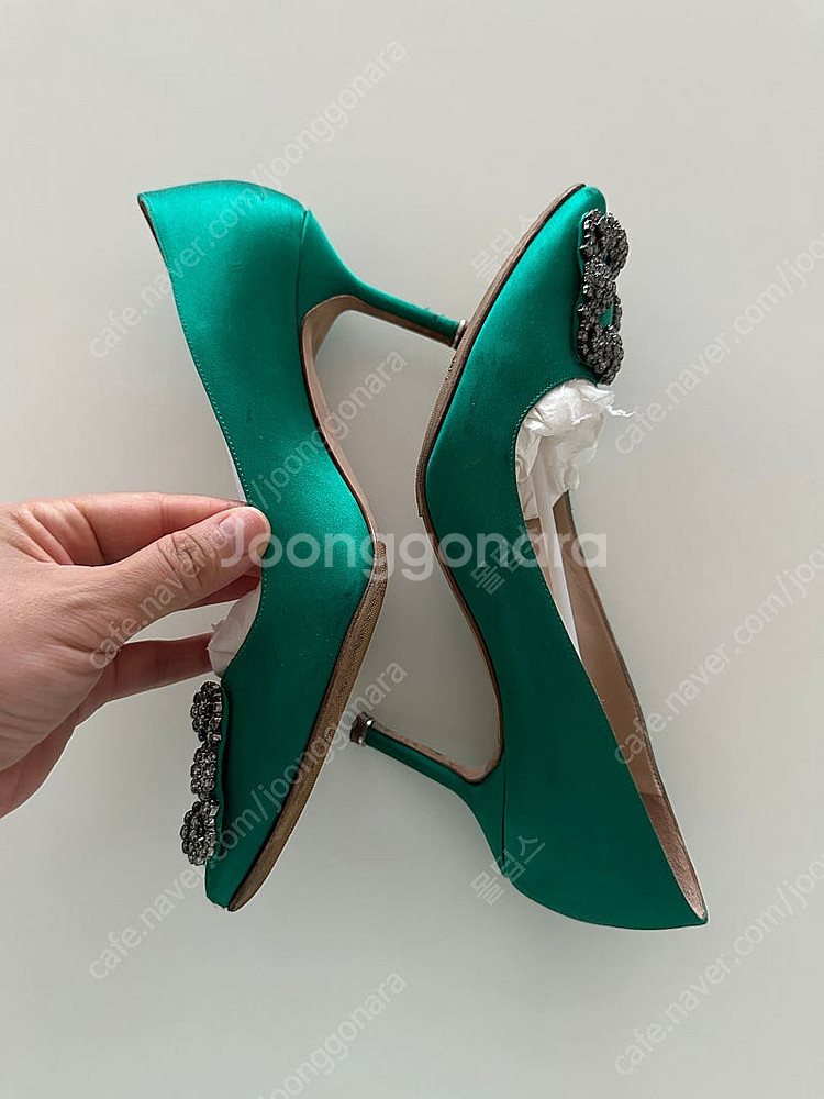 마놀로블라닉 한기시 그린 7cm(웨딩슈즈 착용상품)--4