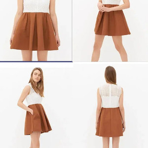 산드로sandro 펀칭배색 원피스