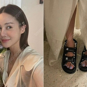 샤넬 램스킨 벨크로 샌들 36 ( 아이비샌들 )