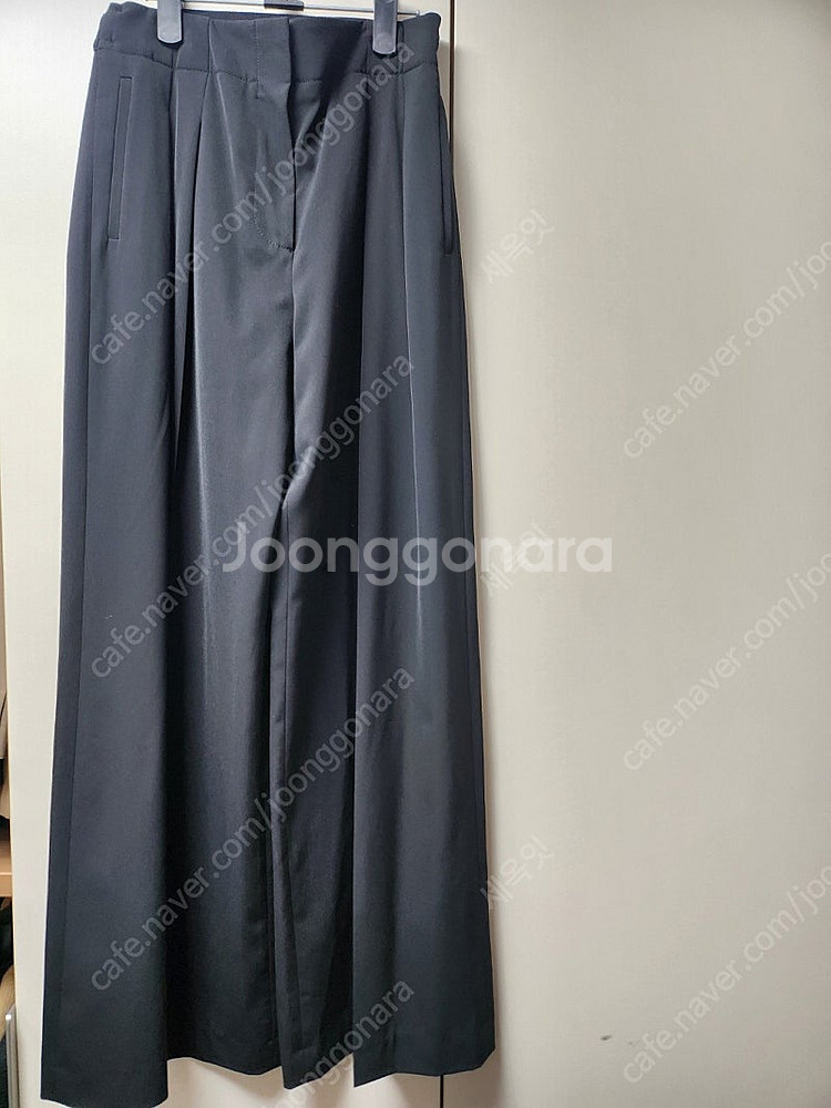 마인 여름 백밴딩 블랙팬츠 새상품 (한섬 타임 랑방 더...--8
