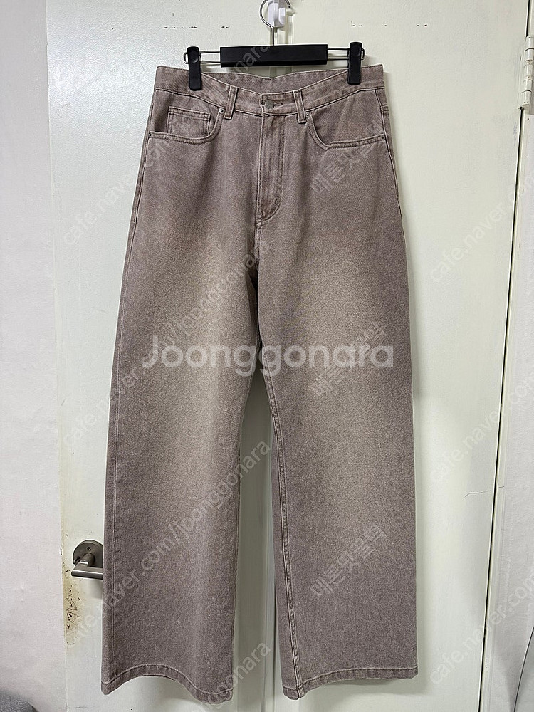 [S] 벨리에 트루 와이드 데님 팬츠 빈티지 베이지--0