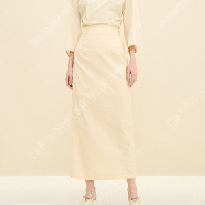 한섬 타임 크링클 셔링 롱스커트