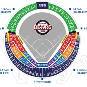 8월 17일 기아vs두산 3루 레드석 119블럭 4연석
