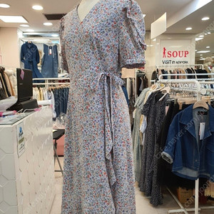 SOUP 플라워 랩 원피스