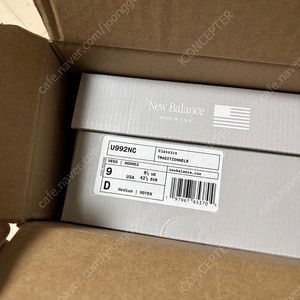 뉴발란스 992 메이드인USA 270 화이트
